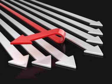 3D oklar. Görüntü kırpma yolu ile