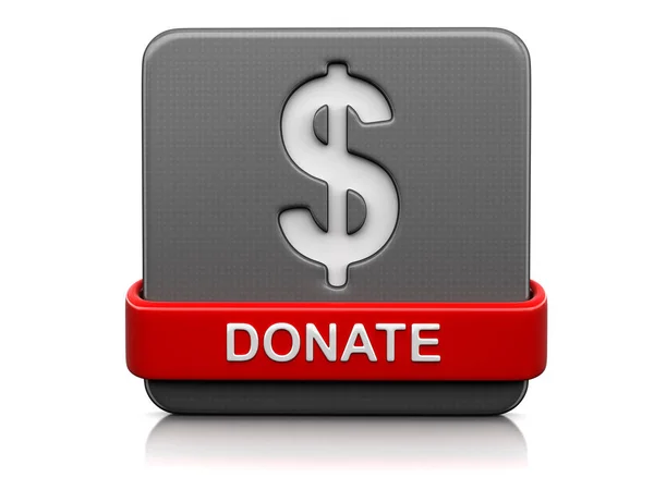 Sign donate. Image with clipping path — Stock Photo, Image