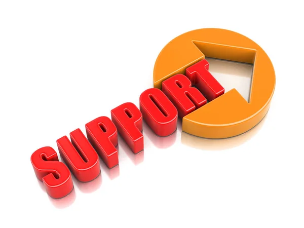 Word Support. Image with clipping path — Stock Photo, Image