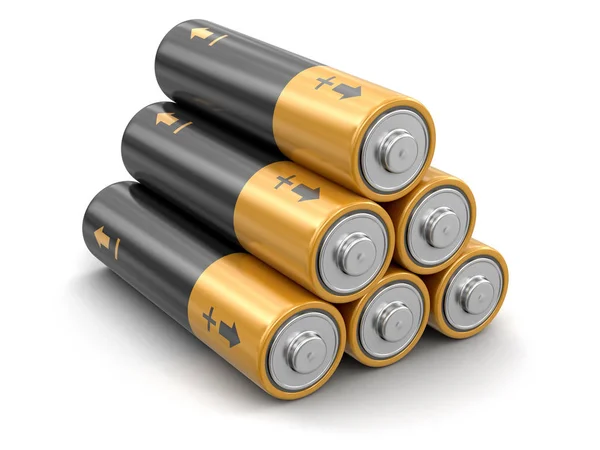 Baterias. Imagem com caminho de recorte — Fotografia de Stock