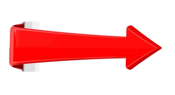 Flecha 3d. Imagen con ruta de recorte — Vector de stock