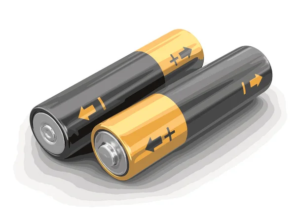 Batterien. Bild mit Ausschnittspfad — Stockvektor