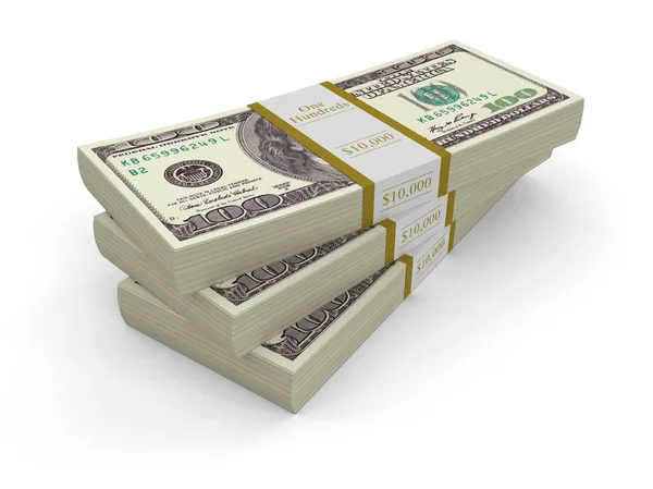 Pile of Dollars. Image with clipping path — Stock Vector