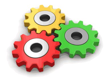 Cogwheels. Görüntü kırpma yolu ile