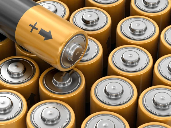 3D beeld van de batterijen — Stockfoto