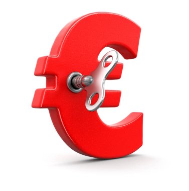 Euro simgesi ile sarma anahtar. Görüntü kırpma yolu ile