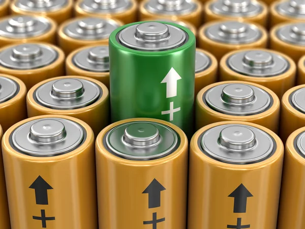 3D-bilden av batterier — Stockfoto