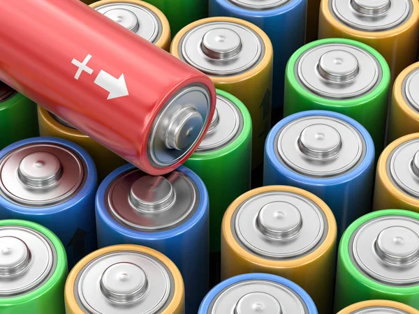 3D-Bild von Batterien — Stockfoto