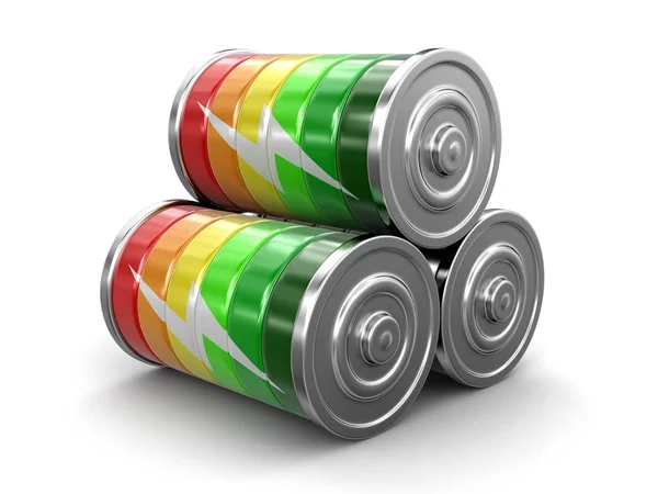 Batterien. Bild mit Ausschnittspfad — Stockfoto