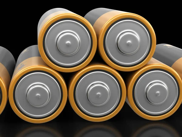 Batteries. Image with clipping path — Stock Photo, Image