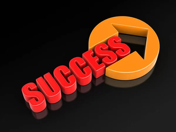 Word success. Image with clipping path — Stock Photo, Image