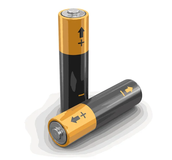 Batterien. Bild mit Ausschnittspfad — Stockvektor