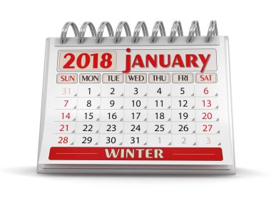 Takvim yılı 2018 görüntü. Görüntü kırpma yolu ile