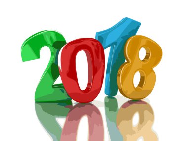 Yeni yıl 2018. Görüntü kırpma yolu ile.