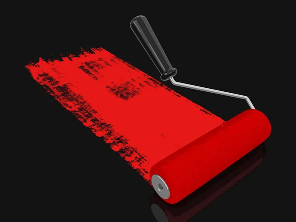 Paint roller. Image with clipping path — Stock Vector