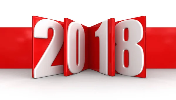 New Year 2018. Image with clipping path. — Stock Photo, Image