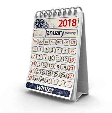 Takvim - Ocak 2018 (dahil kırpma yolu)