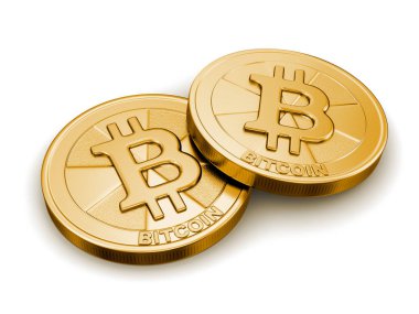 Altın bitcoin. Görüntü kırpma yolu ile