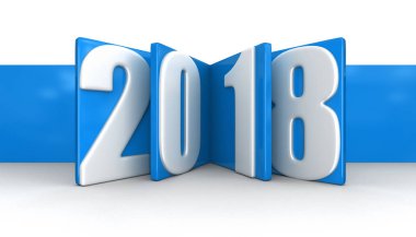 Yeni yıl 2018. Görüntü kırpma yolu ile.