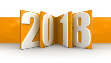 Yeni yıl 2018. Görüntü kırpma yolu ile.