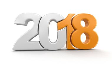 Yeni yıl 2018. Görüntü kırpma yolu ile.