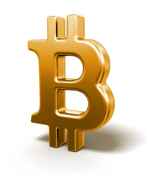 Bitcoin-Zeichen. Bild mit Ausschnittspfad — Stockfoto