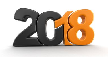 Yeni yıl 2018. Görüntü kırpma yolu ile.