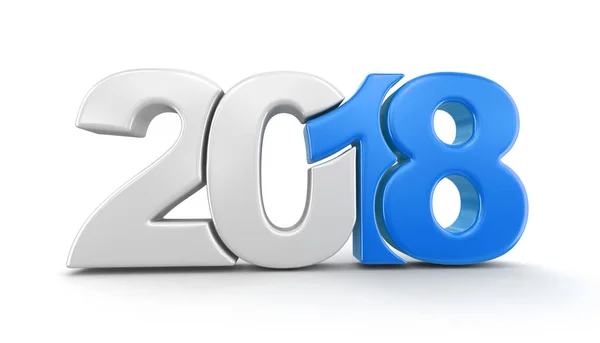 New Year 2018. Image with clipping path. — Stock Photo, Image