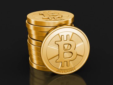 Altın bitcoin. Görüntü kırpma yolu ile