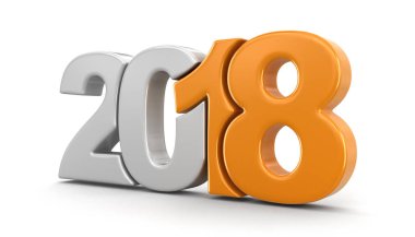 Yeni yıl 2018. Görüntü kırpma yolu ile.