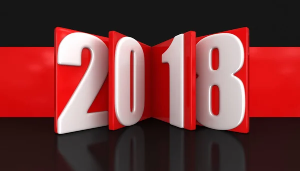 New Year 2018. Image with clipping path. — Stock Photo, Image