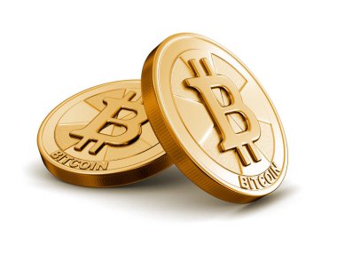 Altın bitcoin. Görüntü kırpma yolu ile