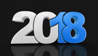 Yeni yıl 2018. Görüntü kırpma yolu ile.