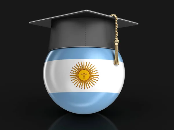 Afstuderen GLB en Argentinië vlag. Afbeelding met uitknippad — Stockfoto