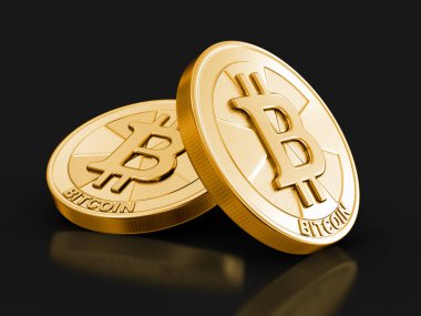 Altın bitcoin. Görüntü kırpma yolu ile