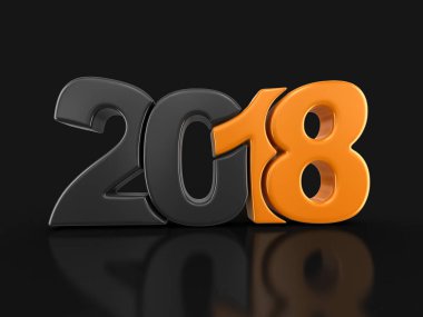 Yeni yıl 2018. Görüntü kırpma yolu ile.