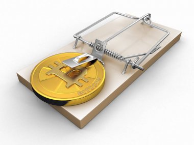 Fare kapanı ve Bitcoin. Görüntü kırpma yolu ile