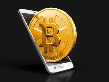 Akıllı telefon ve Bitcoin. Görüntü kırpma yolu ile