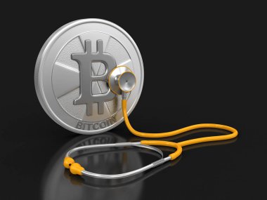 Stetoskop ile Bitcoin. Görüntü kırpma yolu ile