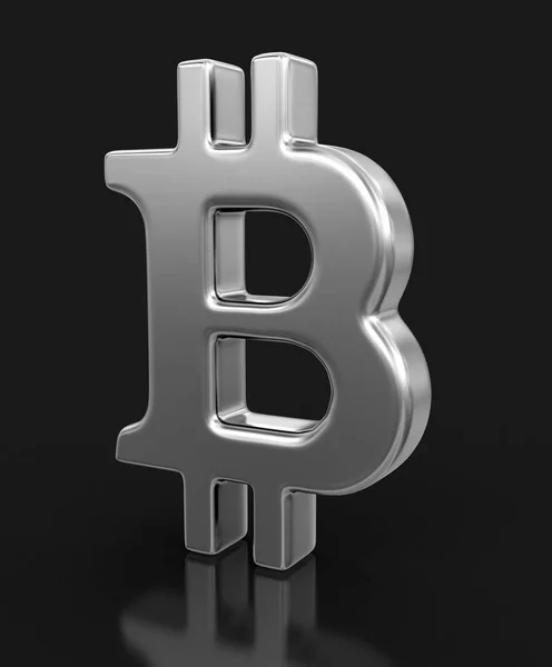 Bitcoin-Zeichen. Bild mit Ausschnittspfad — Stockfoto
