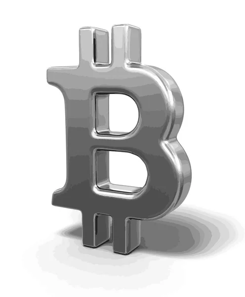 Bitcoin-Zeichen. Bild mit Ausschnittspfad — Stockvektor