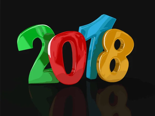Yeni yıl 2018. Görüntü kırpma yolu ile. — Stok Vektör