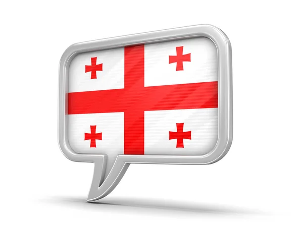 Speech bubble with flag of Georgia. Image with clipping path — Stock Photo, Image