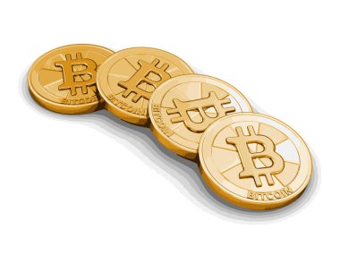 Altın bitcoin. Görüntü kırpma yolu ile