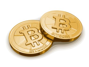 Altın bitcoin. Görüntü kırpma yolu ile