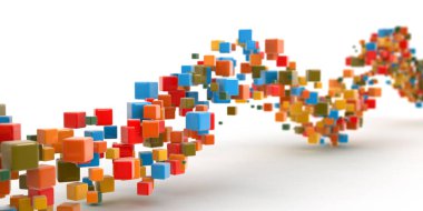 Blockchain teknoloji. Görüntü kırpma yolu ile.