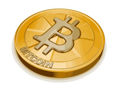 Altın bitcoin. Görüntü kırpma yolu ile