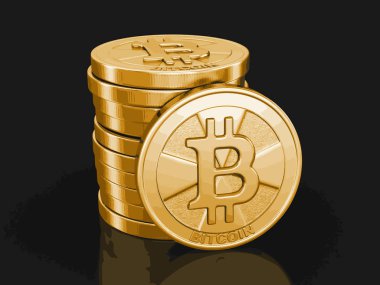 Altın bitcoin. Görüntü kırpma yolu ile