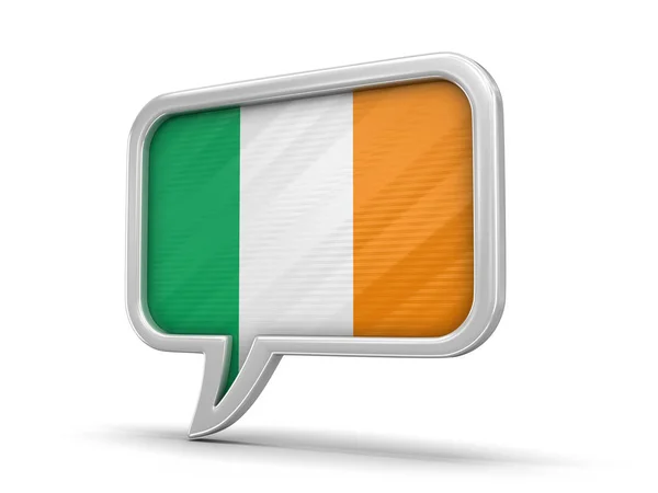 アイルランドの旗と吹き出し。クリッピング パスとイメージ — ストック写真