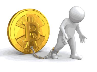 Adam ve Bitcoin. Görüntü kırpma yolu ile